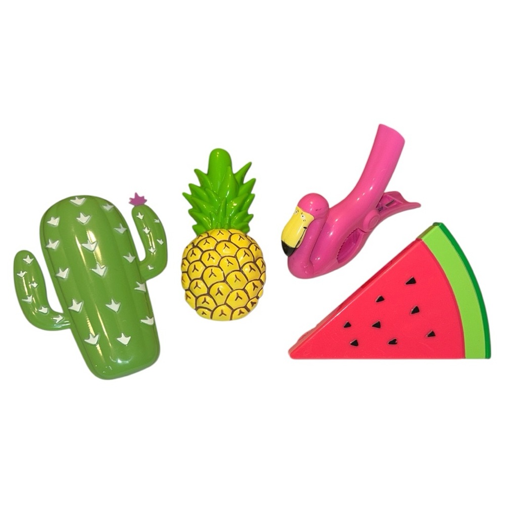 Colorful Bag Clips Set of 4 Kitchen Food Storage Snack Seal Clips